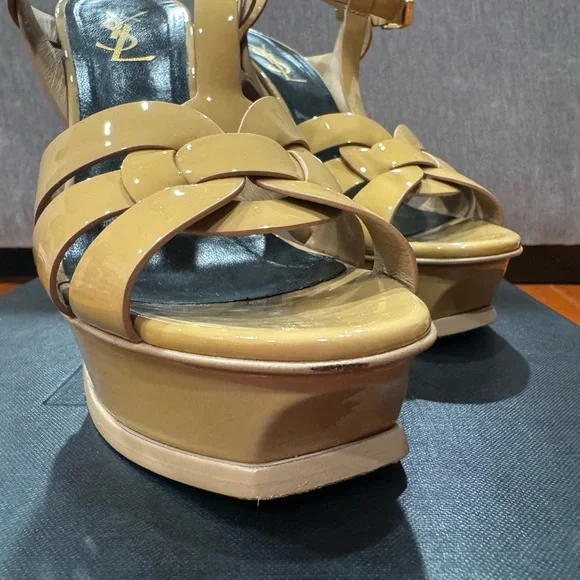 Ysl tribute 105 patent darker nude sandals - Picture 3 of 4